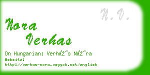 nora verhas business card